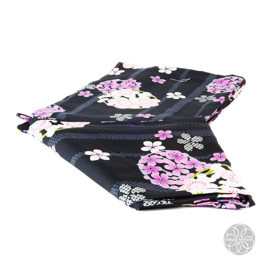 Women's Washable Kimono - Black & Purple