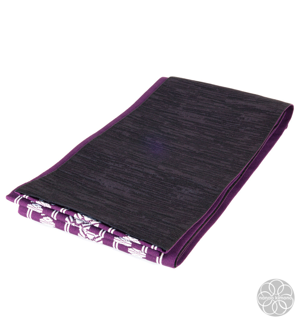 Women's Kimono Obi - Pattern on Purple