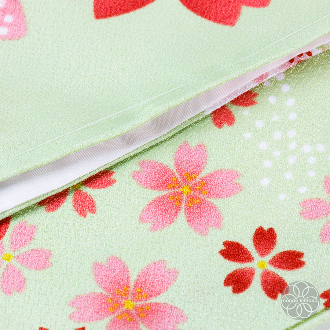 Women's Two-Piece Kimono - Sakura on Green