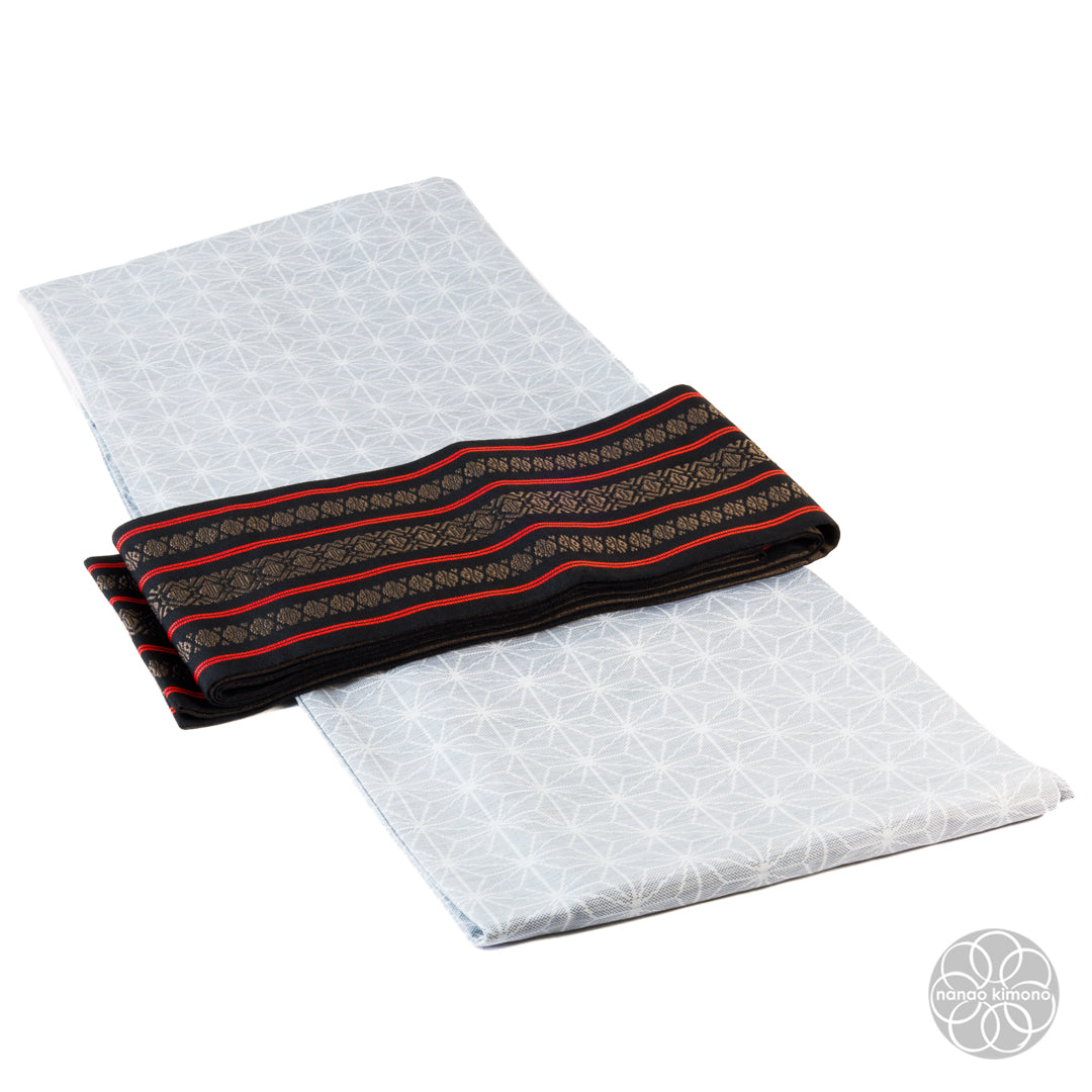 Women's Kimono Obi - Brown Pattern