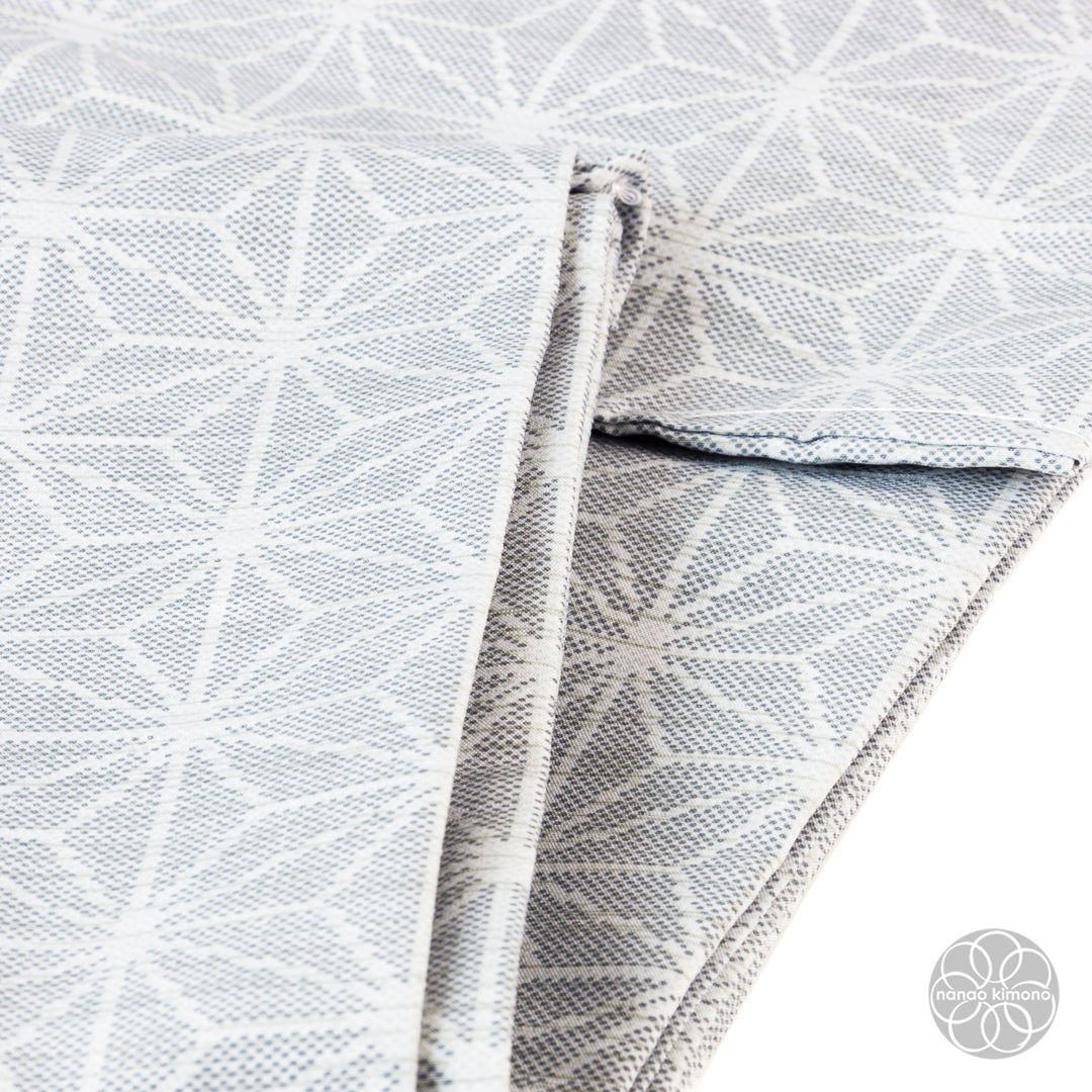 Women's Washable Kimono - Asanoha Light Gray