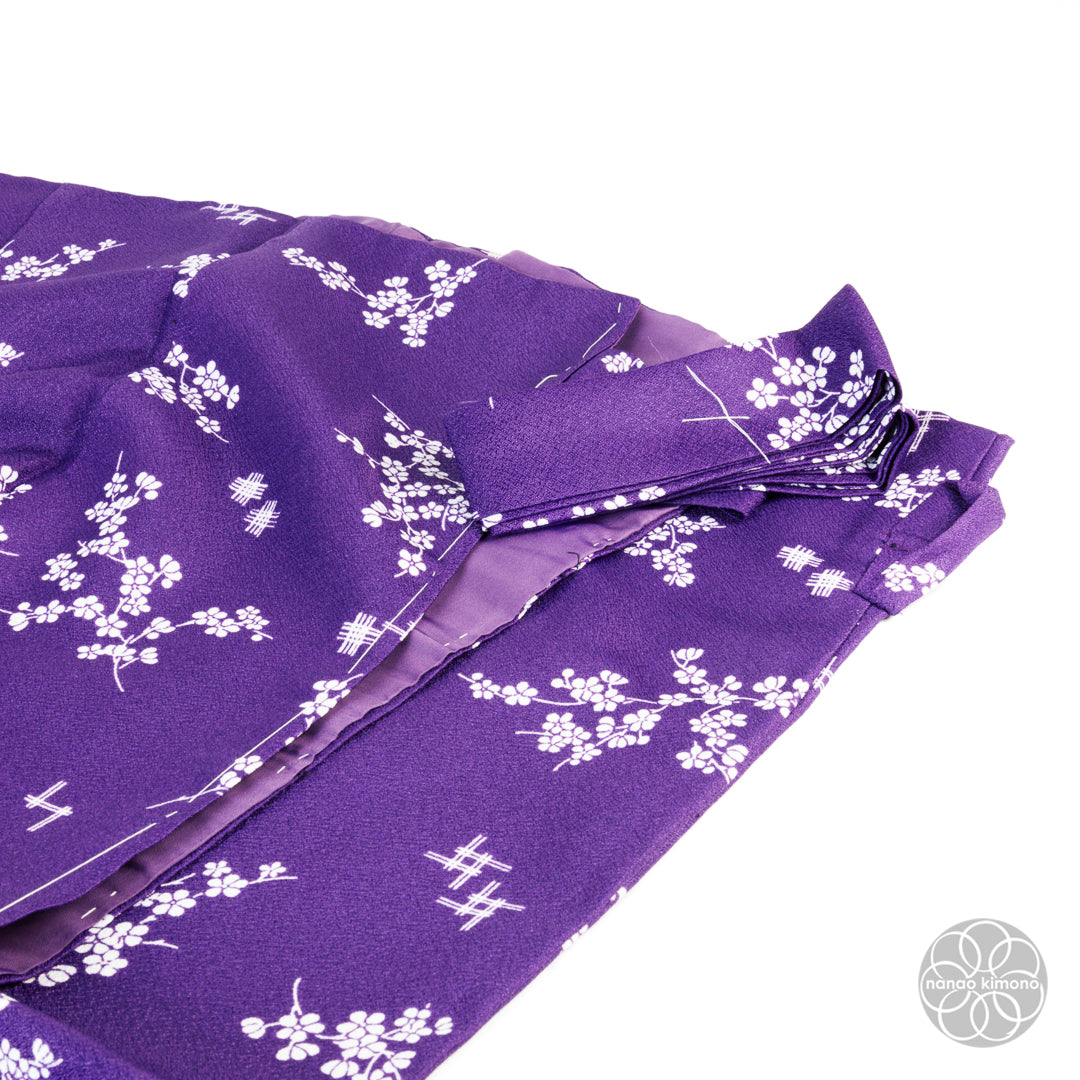 Women's Two-Piece Kimono - Apricot Flowers on Purple