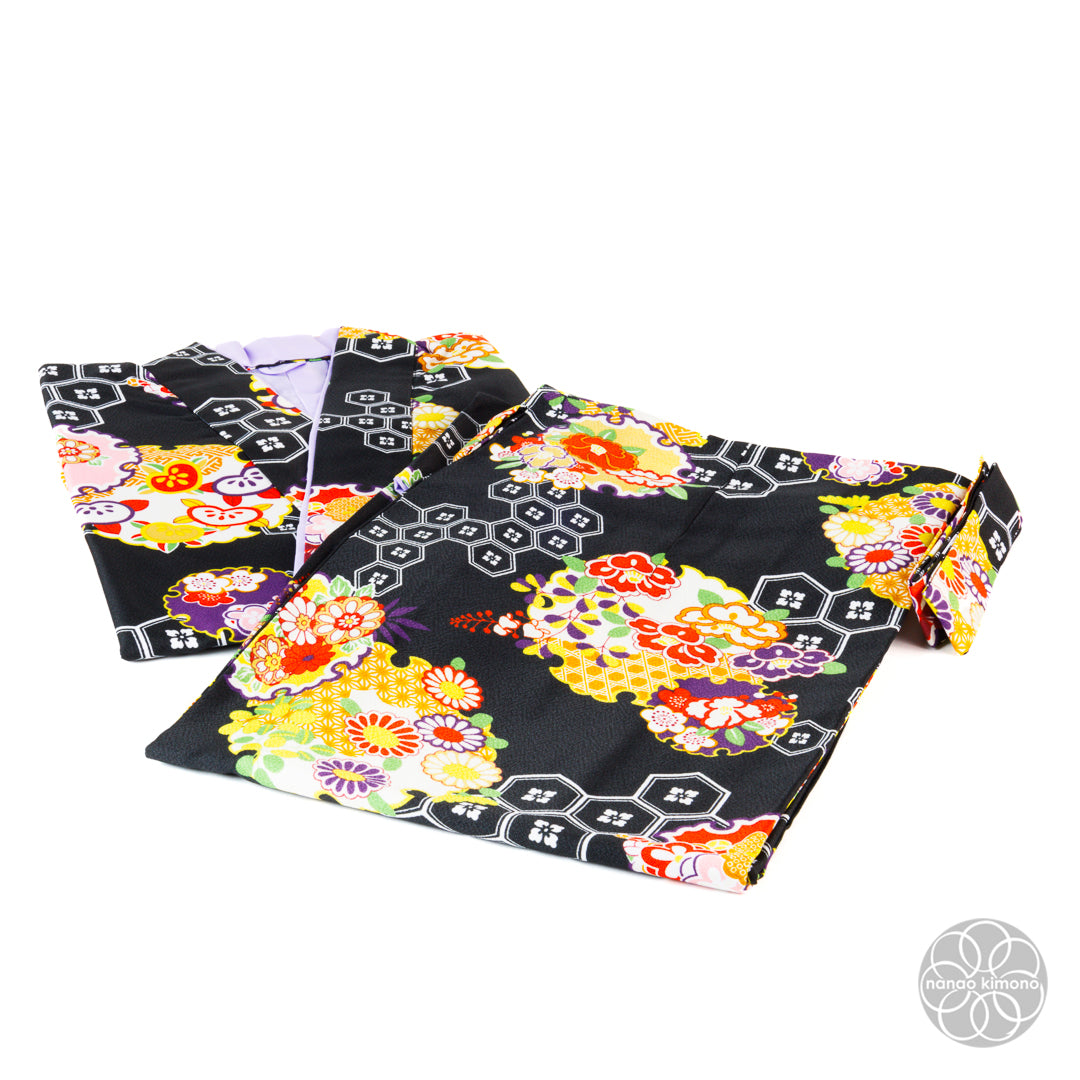 Women's Two-Piece Kimono - Black and Yellow