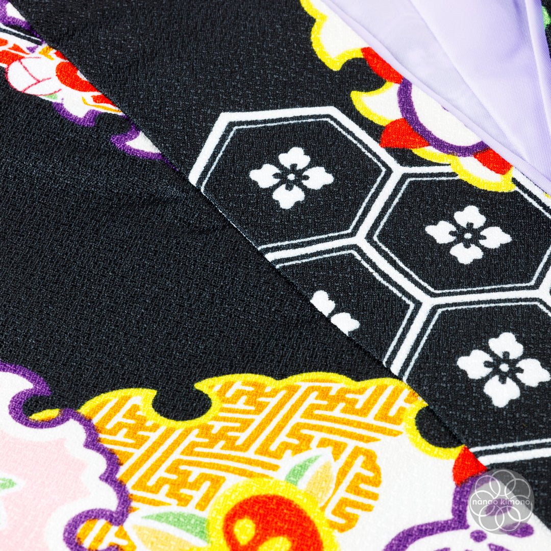 Women's Two-Piece Kimono - Black and Yellow