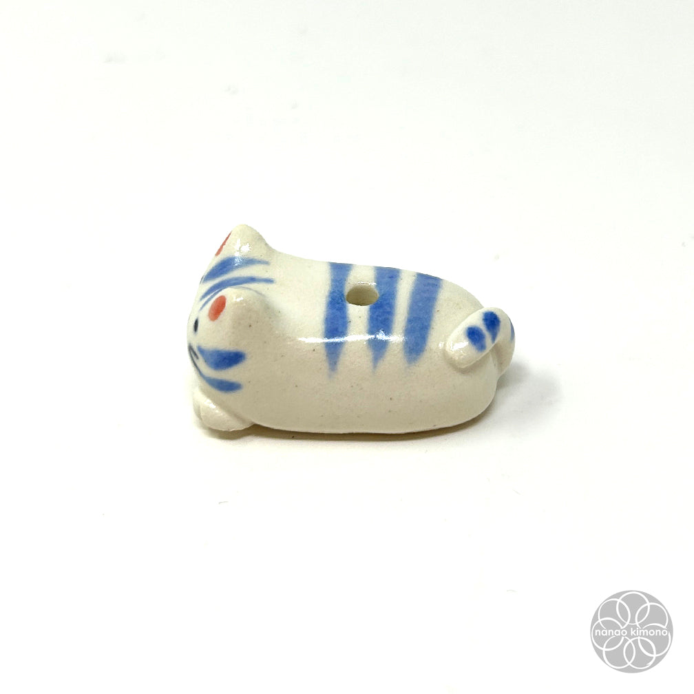 Incense Holder - Tabby Cat Blue