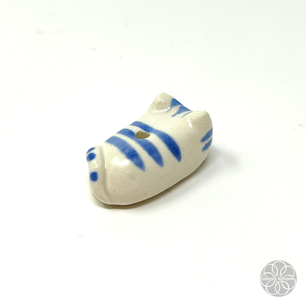 Incense Holder - Tabby Cat Blue