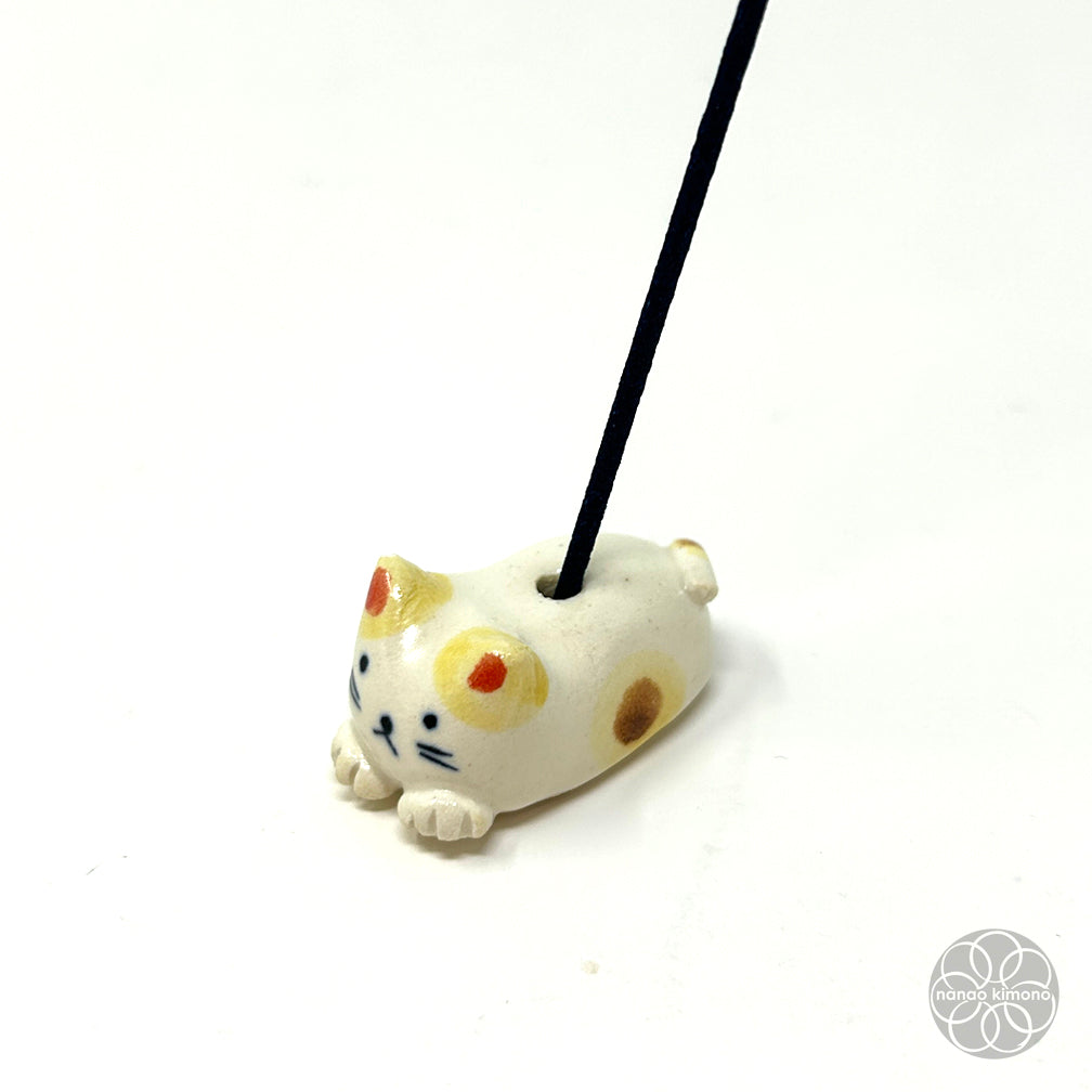 Incense Holder - Calico Cat Yellow