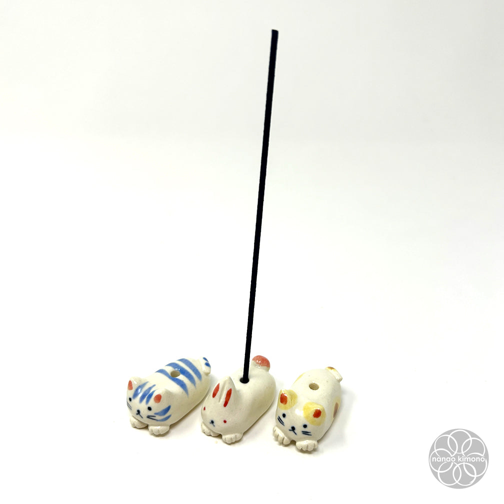 Incense Holder - Tabby Cat Blue