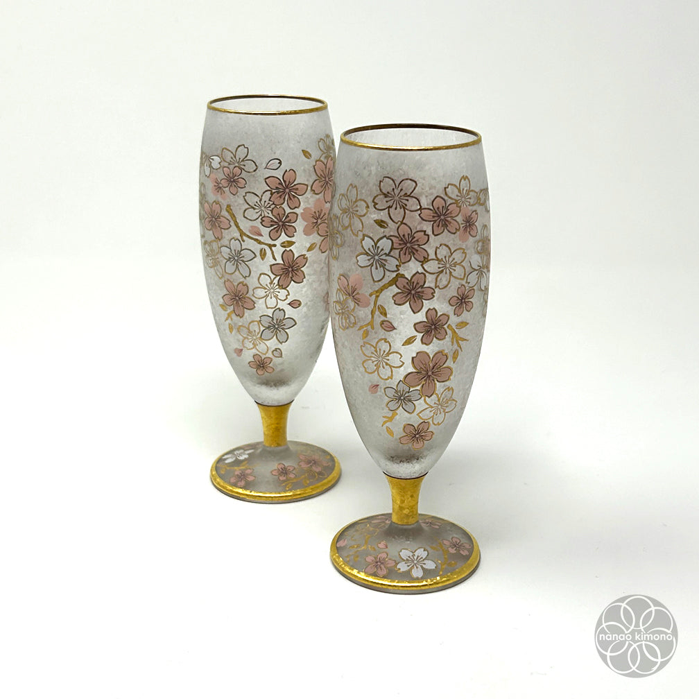 Wine Glasses - Sakura Gold (Set of 2)