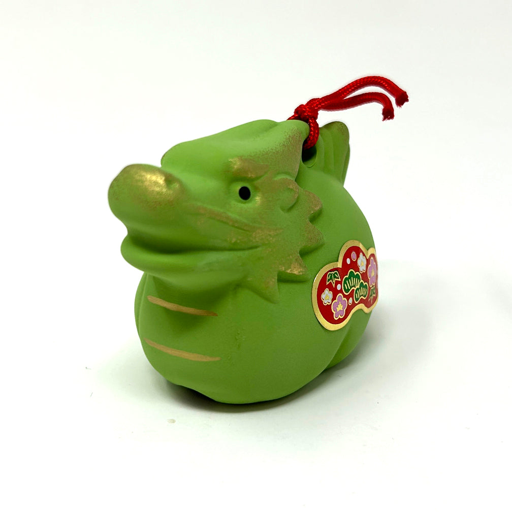 Zodiac (Eto) - Green Ceramic Bell Dragon