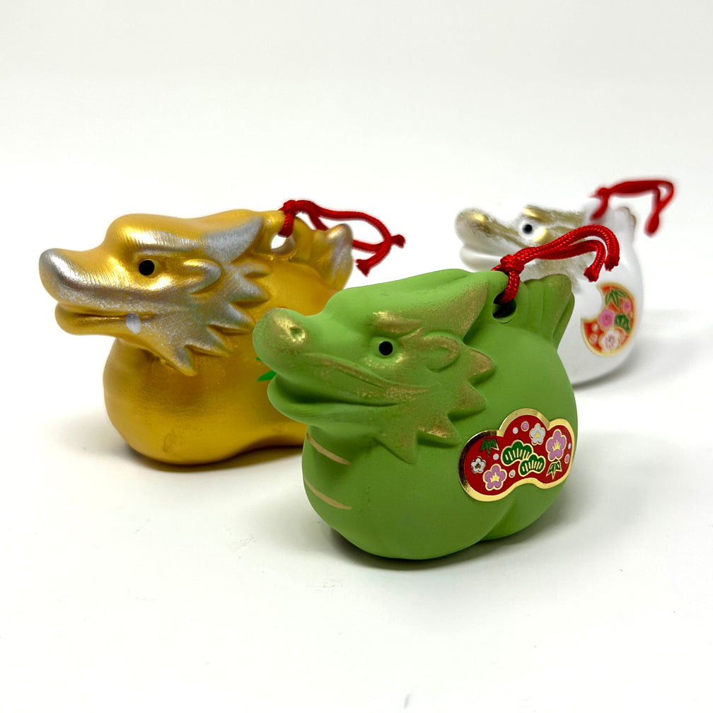 Zodiac (Eto) - Green Ceramic Bell Dragon
