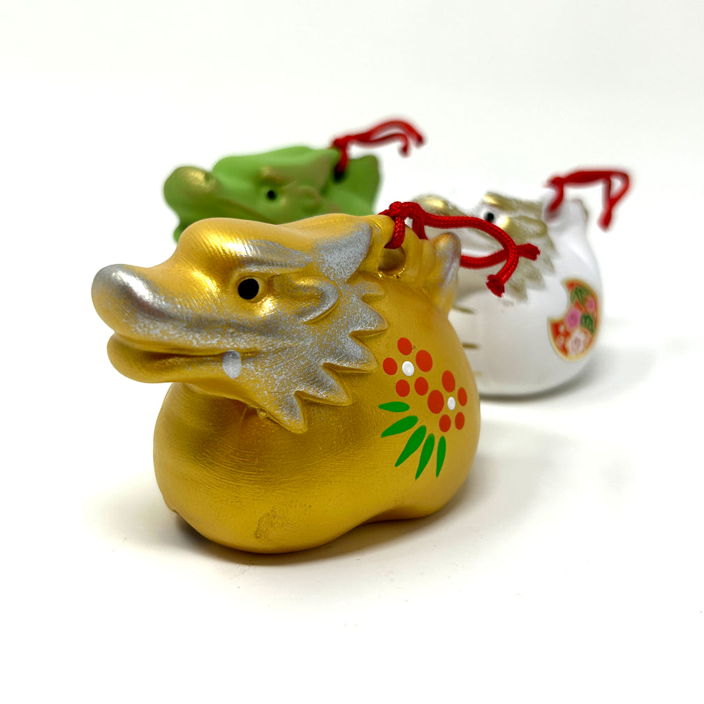 Zodiac (Eto) - Gold Ceramic Bell Dragon