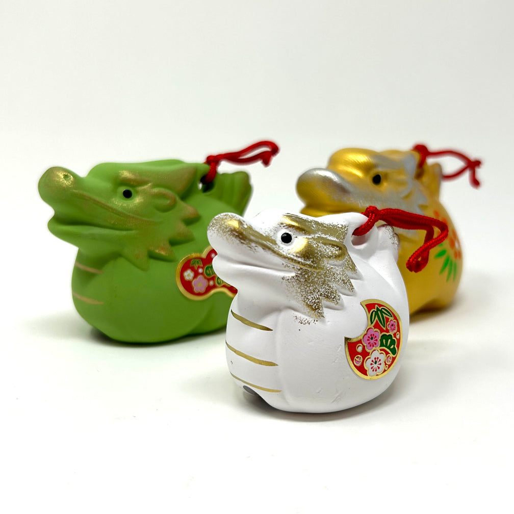 Zodiac (Eto) - Green Ceramic Bell Dragon
