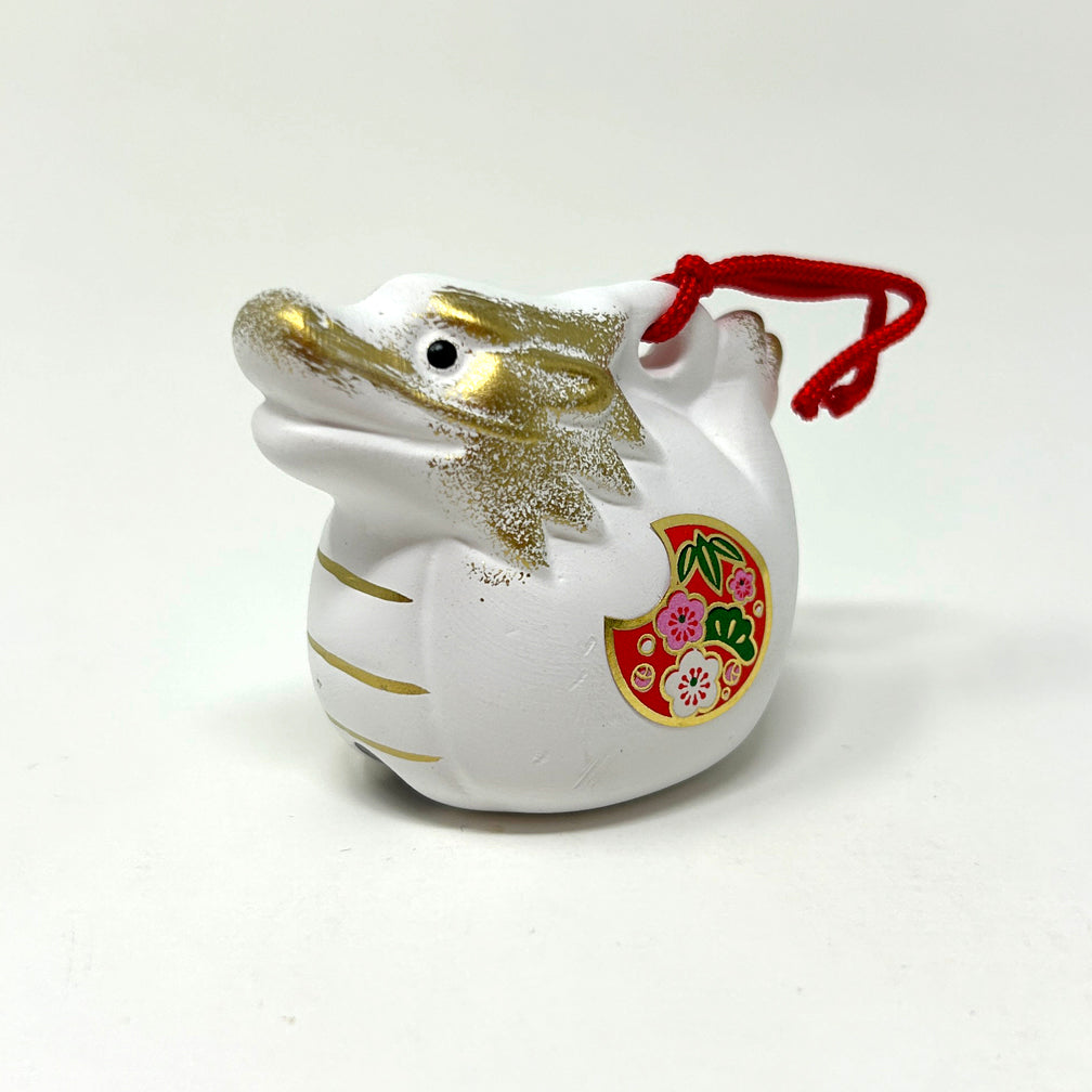 Zodiac (Eto) - White Ceramic Bell Dragon