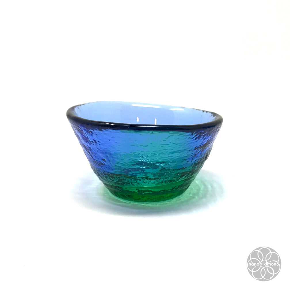 Glass Sake Set - Blue Green
