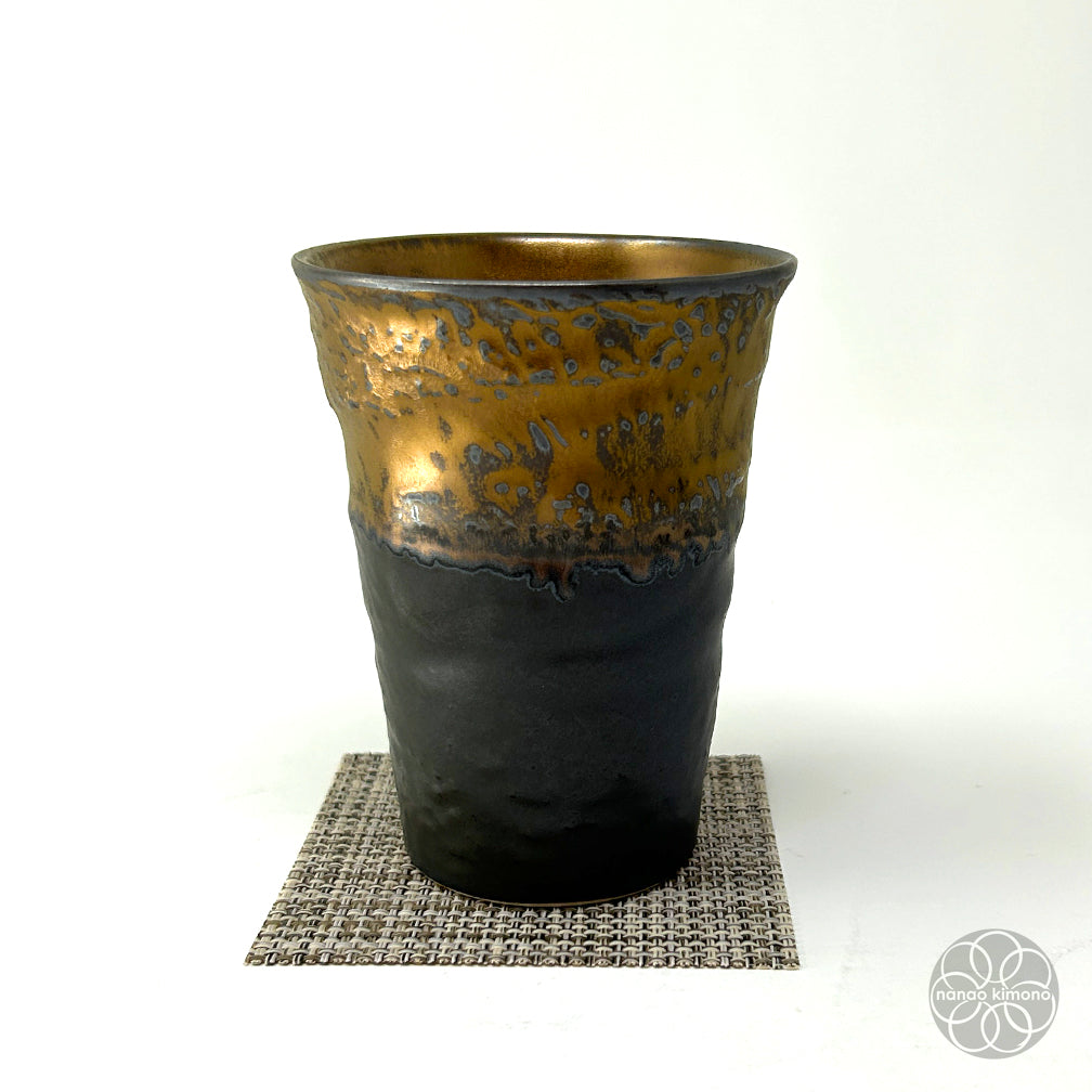 Cups- Gold on Black & White (Set of 2)