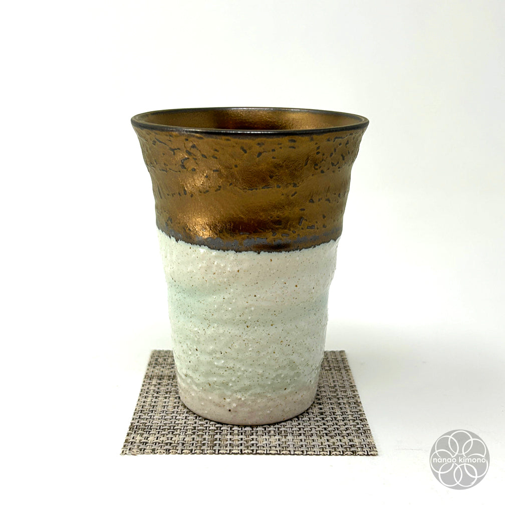 Cups- Gold on Black & White (Set of 2)