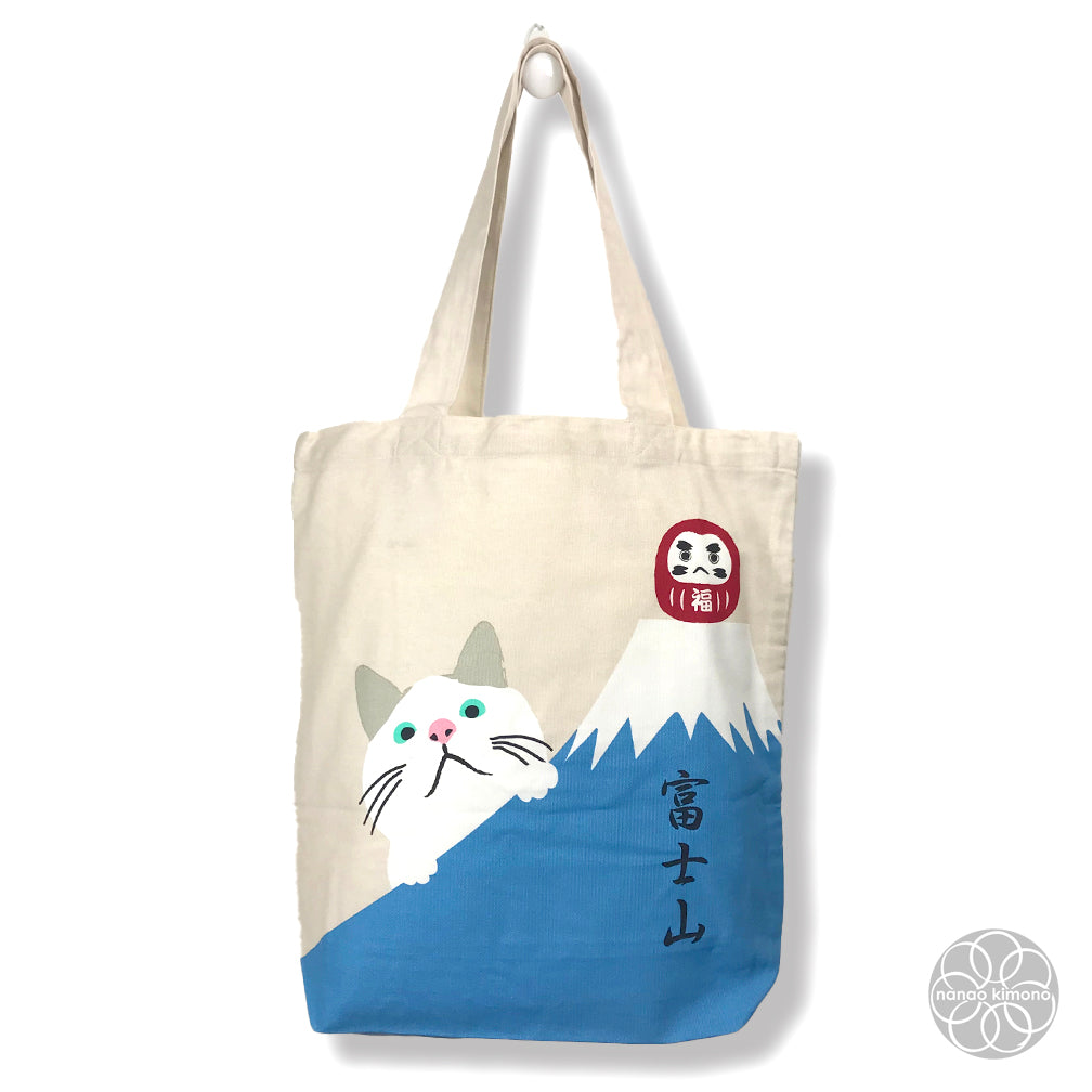 Tote Bag A4 - Cat Mt. Fuji & Daruma