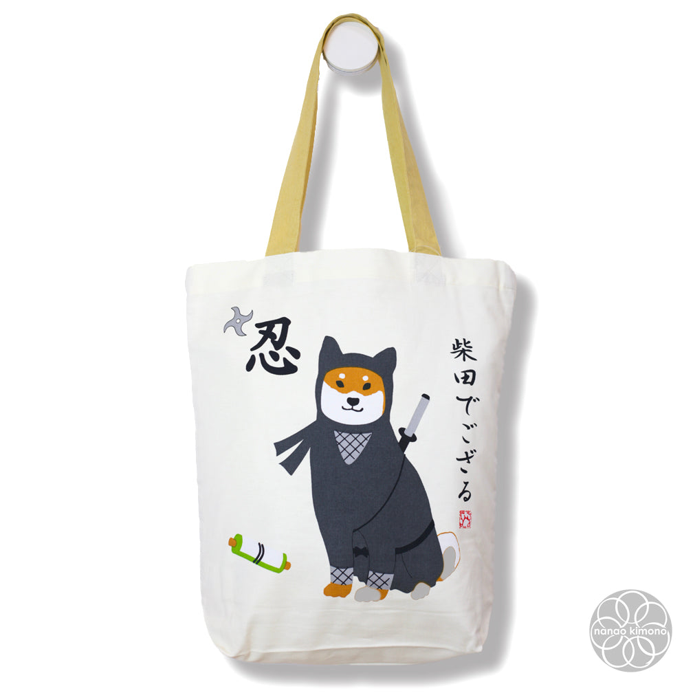 Tote Bag A4 - Shiba Ninja Black