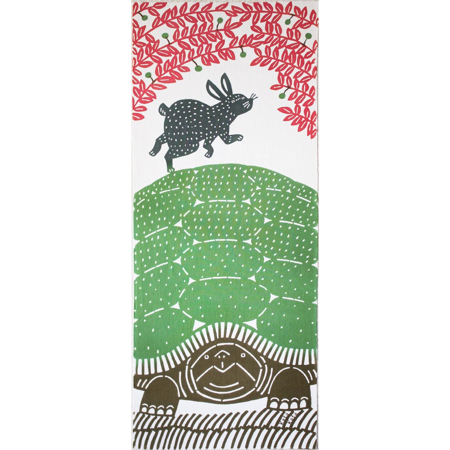 Tenugui Towel - Bunny and Turtle