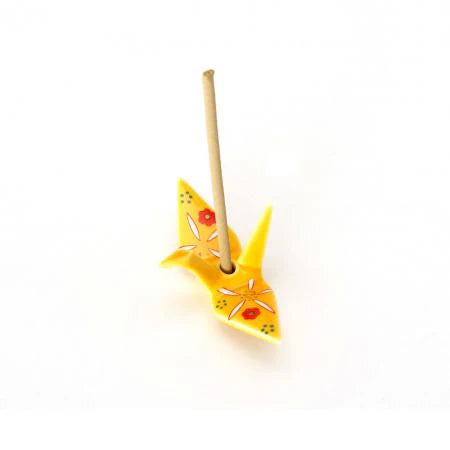 Incense Holder - Crane Yellow