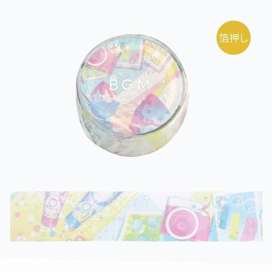 Washi Tape 20mm - Silver Foil Summer Party