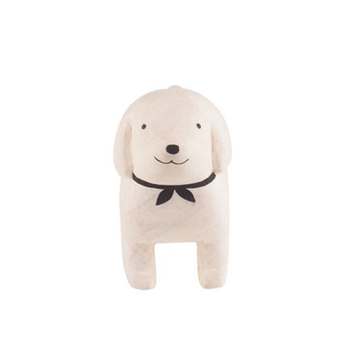 Wooden Animal - White Dachshund