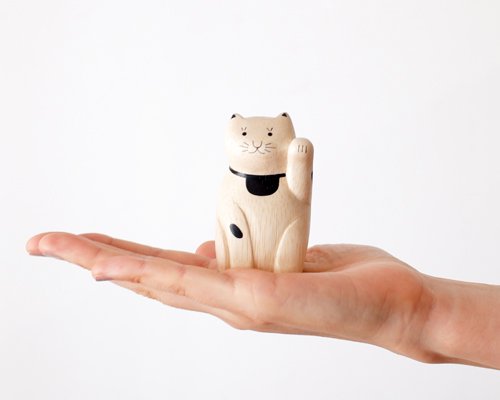 Wooden Animal - Lucky Cat