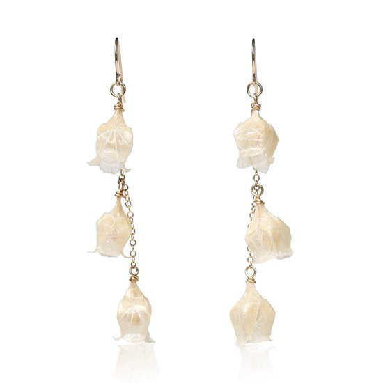 Piercing Earrings - 3 Flowers of Lily