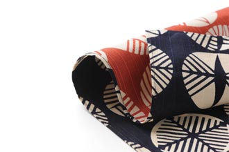Reversible Furoshiki 19"- Isa Monyo Pine Dark Blue/Red