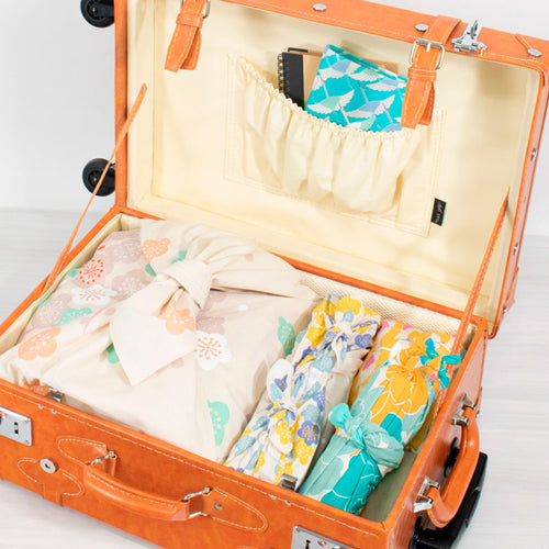Furoshiki 20"- Hime Musubi Adeline Klam Crane Yellow