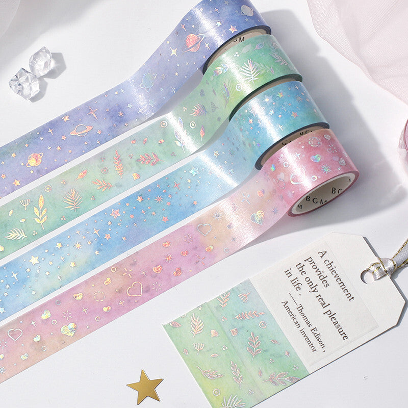 Washi Tape 20mm - Foil Stamping Galaxy Pink