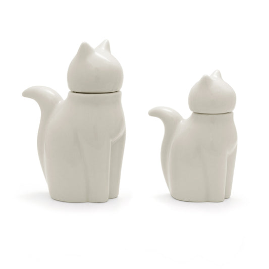 Soy Sauce Pot - White Cat Large/Small