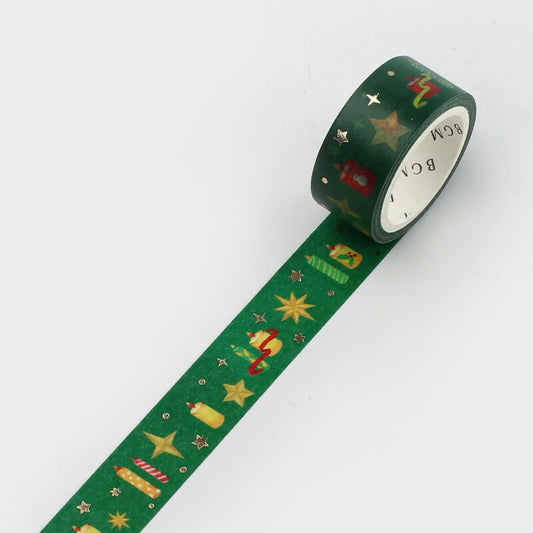 Washi Tape 15mm - Christmas Green