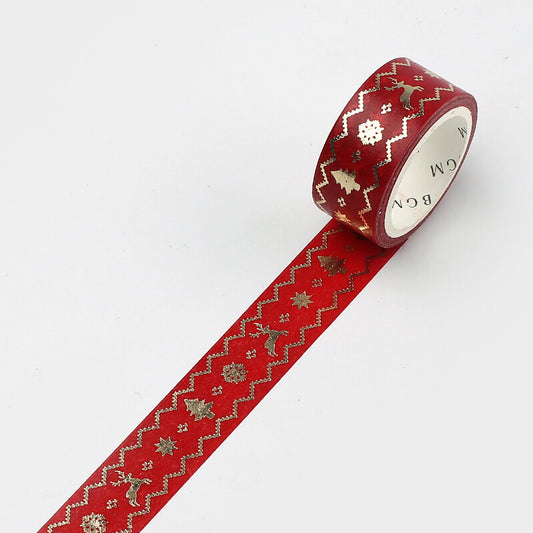 Washi Tape 15mm - Christmas Red