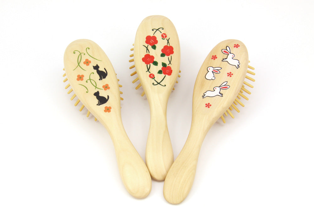 Boxwood Tsuge Brush - Black Cat