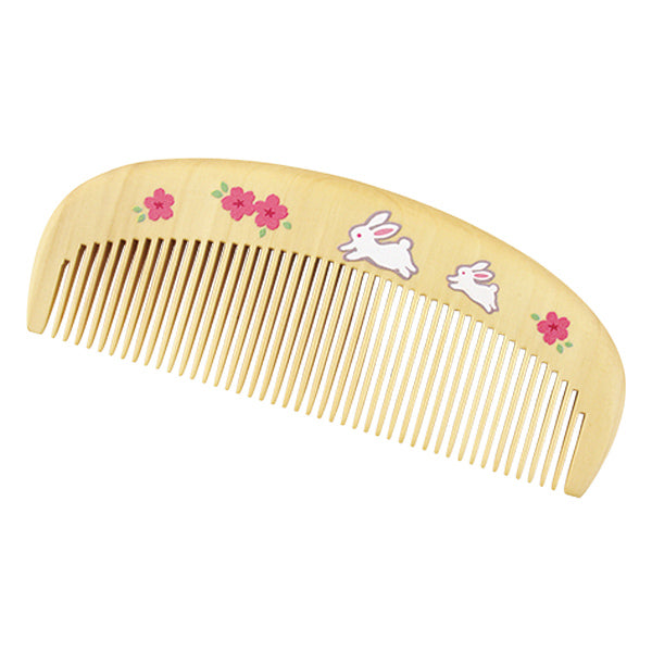 Boxwood Tsuge Comb - Sakura Rabbit