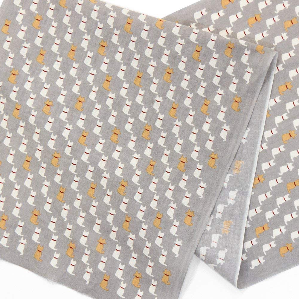 Cat Grey Tenugui Towel