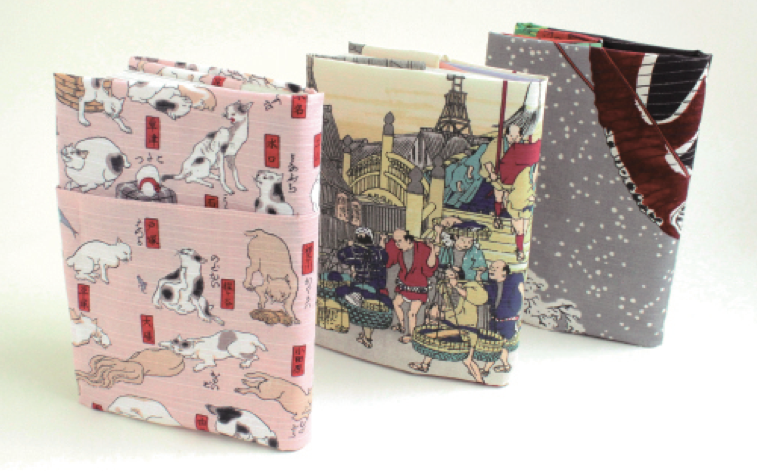 Furoshiki 19"- Ukiyoe Cats suggested as The Fifty-three Stations of the Tōkaidō Pink