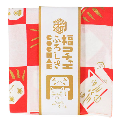 Furoshiki 27"- Cochae Fortune Cat Daruma