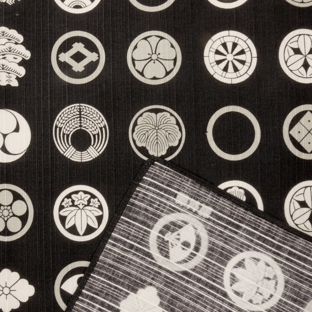 Furoshiki 20"- Mon Crest Black