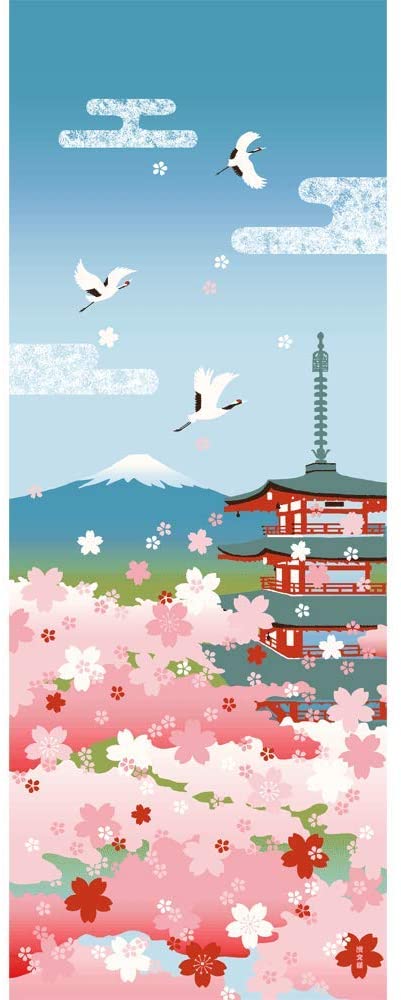 Tenugui Towel - Sakura Mt. Fuji