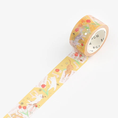 Washi Tape 20mm - Foil Stamping Cat Song