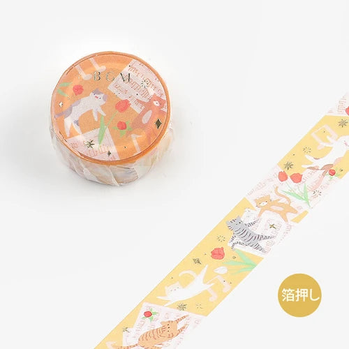Washi Tape 20mm - Foil Stamping Cat Song