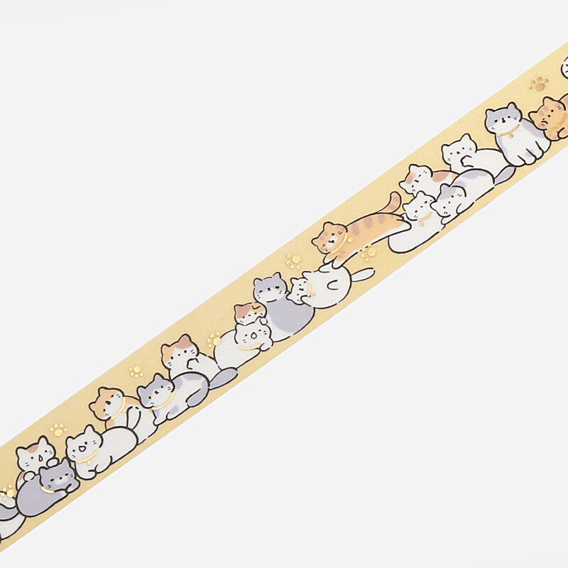 Washi Tape 15mm - Foil Stamping Kitties