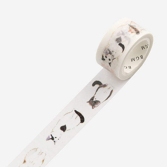 Washi Tape 20mm - Foil Stamping Sitting Cats