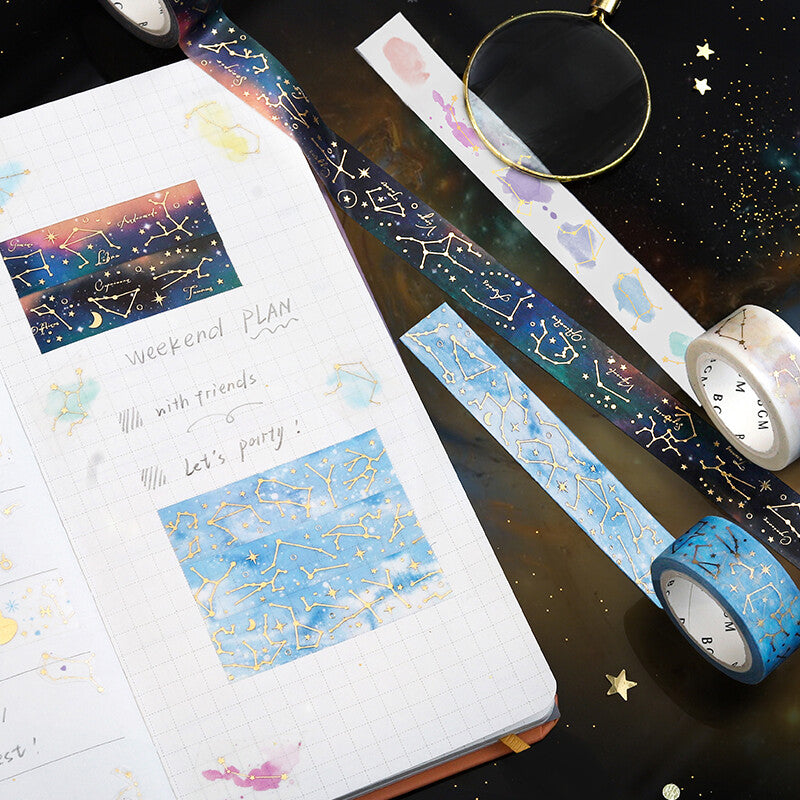 Washi Tape 15mm - Foil Stamping Constellation