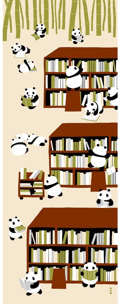 Tenugui Towel - Panda Library