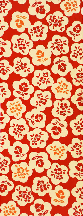 Tenugui Towel - Retro Flower
