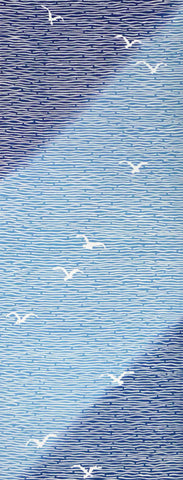 Tenugui Towel - Seagull and Blue Ocean